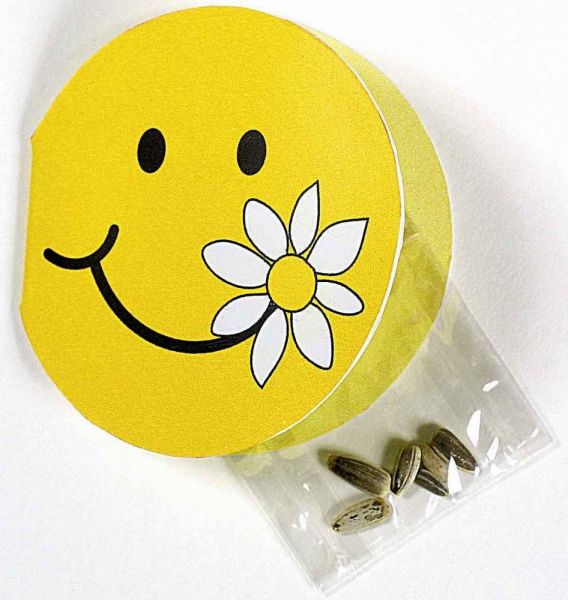 Klappkärtchen Smile, Zwergsonnenblume, 1-4 c Digitaldruck inklusive