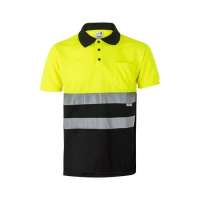 VL CUPID. Zweifarbiges Poloshirt im Bird-Eye-Design (160g/m²) mit kurzen Ärmeln, aus Polyester (100%