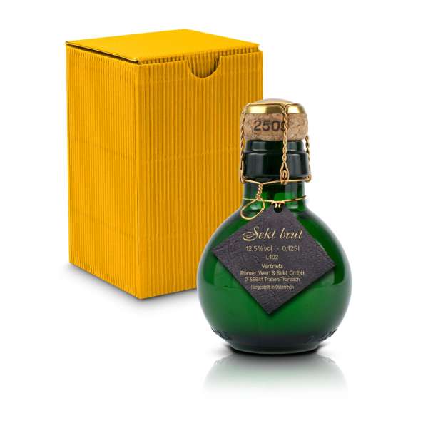 Kleinste Sektflasche der Welt! schwarzer Anhänger