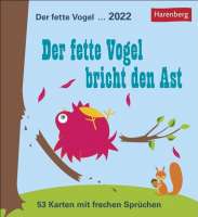 Der fette Vogel bricht den Ast Postkartenkalender