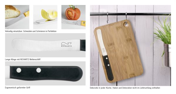 Geschenkset FRÜHSTÜCK cut and eat Messer und Schneidebrett