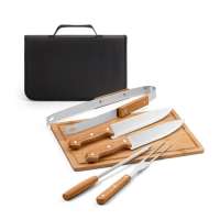 Vorschau: FLARE. Grill-Set aus Holz und Edelstahl, 5-teilig Vorschau: FLARE. Grill-Set aus Holz und Edelstahl, 5-teilig