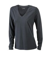 Ladies' Stretch V-Shirt Long-Sleeved