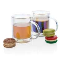Doppelwandiger Deluxe-Becher aus galvanisiertem Glas Doppelwandiger Deluxe-Becher aus galvanisiertem Glas