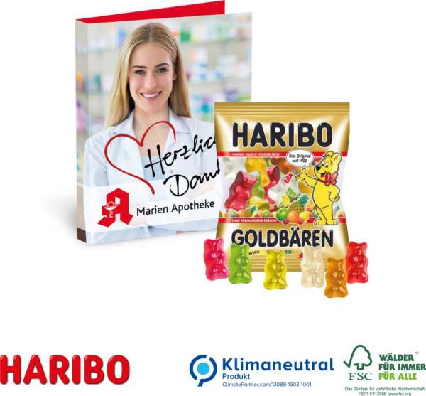 Werbe-Klappkarte Füllung Haribo Goldbär