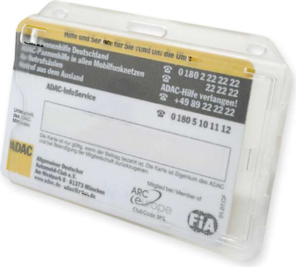 Scheckkartenhalter mit Fingereingriff ISO 7810