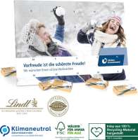 Tisch-Adventskalender Lindt Select Edition, Klimaneutral, FSC®, Inlay aus 100% Recycling-Material he