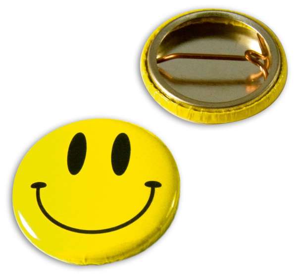 Button mit Nadel 25 mm inkl. 1c-Werbedruck