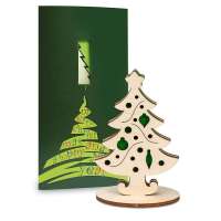 Steckfiguren-Karte Filz Premium - Tannenbaum Premium 4/0-c