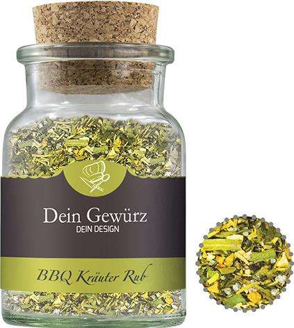 Gewürzmischung BBQ Kräuter Rub, ca. 50g, Korkenglas