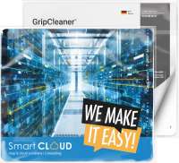 GripCleaner® 4in1 Mousepad 23x20 cm, All-Inklusive-Paket, mit indivdueller Einlegekarte