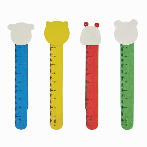 FUNNY ANIMALS - Holz-Lesezeichen, 4-fach sortiert, Preis pro Stück