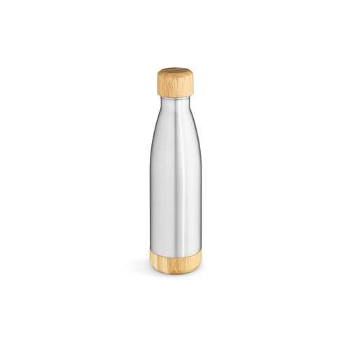Rio Grande Trinkflasche recy.Edelstahl und Bambus, 530 ml. Doppelwandig