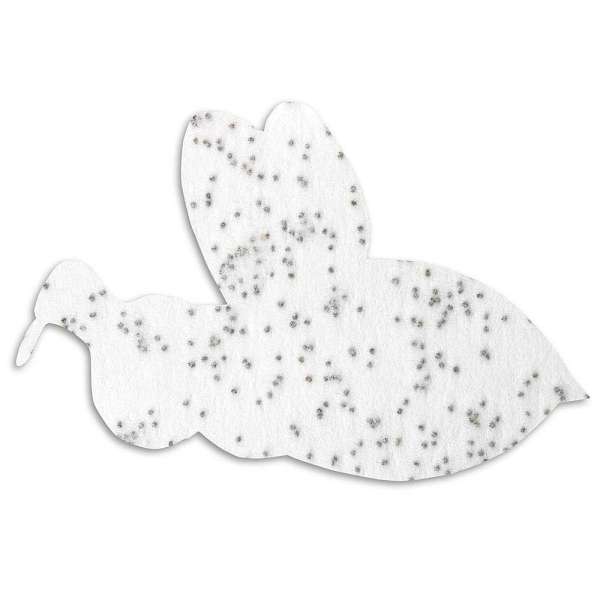 Samenpapier auf A6-Karte - Bienchen