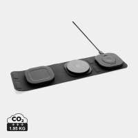 Vorschau: Swiss Peak 15W 3-in 1 Wireless-Reise-Charger aus RCS Plastik Vorschau: Swiss Peak 15W 3-in 1 Wireless-Reise-Charger aus RCS Plastik