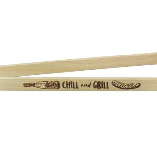 Holz-Grillzange "Opener" mit Kapselheber, 43 cm