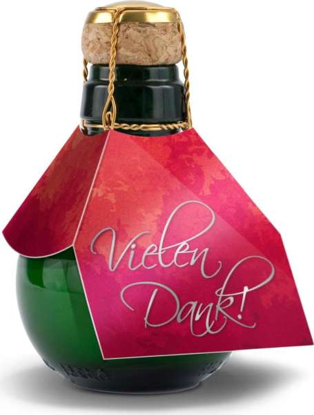 Kleinste Sektflasche der Welt! Vielen Dank - Inklusive Geschenkkarton, 125 ml