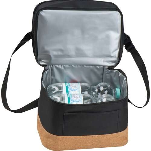 Kühltasche aus RPET mit Extrafach und Korkboden