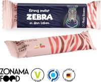 Zebra Bar Werbeschuber aus weißem Karton Cherry Tart