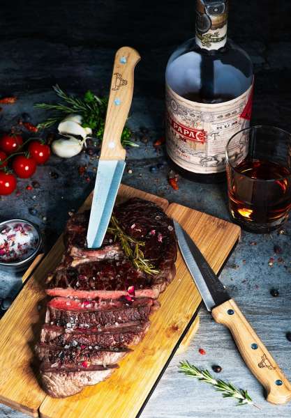 CUT Bambusbrett mit Messern