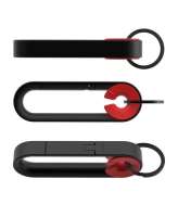 black / dark red / black satin finish