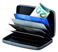 RFID Kartenetui für bis zu 7 aufgefächerte Kreditkarten oder Visitenkarten