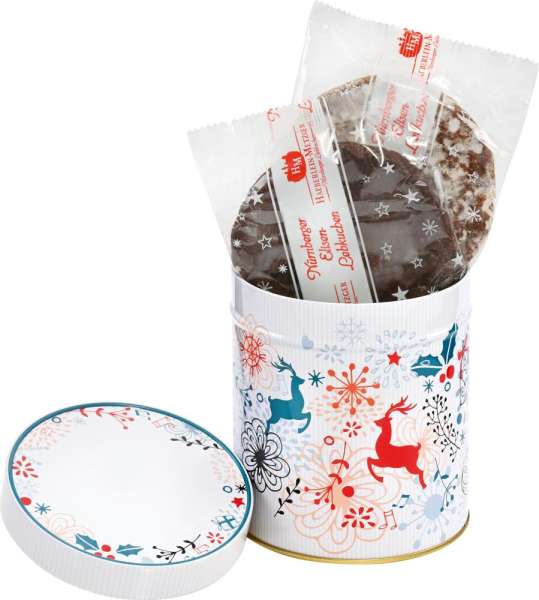 Weihnachtsdose &quot;Rentier&quot; Elisen-Lebkuchen Eigendesign