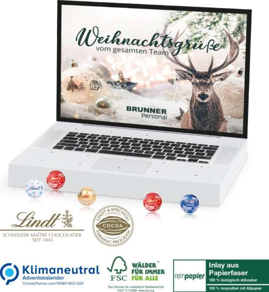 Adventskalender Laptop Organic Lindt Minis