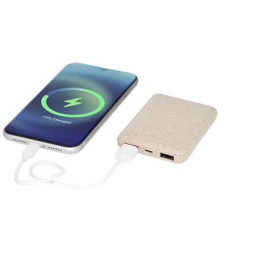 Asama 5000 mAh Powerbank aus Weizenstroh