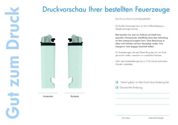 GO Einweg Flaschenöffner Feuerzeug
