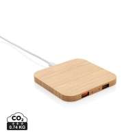 5W-Wireless-Charger aus Bambus mit USB