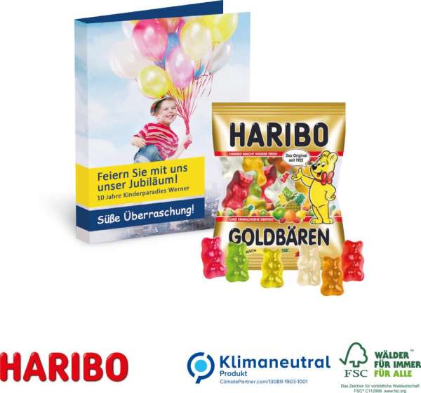 Werbe-Klappkarte Füllung Haribo Goldbär