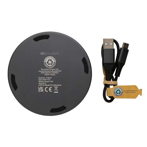 Terra 10W Wireless Charger aus RCS recyceltem Aluminium
