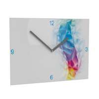 Horae Wall Clock Premium Rectangular 250 x 350 mm, Silver Clock Hands