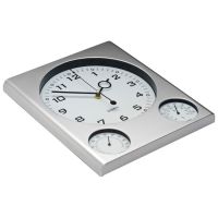 Vorschau: Wanduhr mit Hygrometer und Thermometer Vorschau: Wanduhr mit Hygrometer und Thermometer