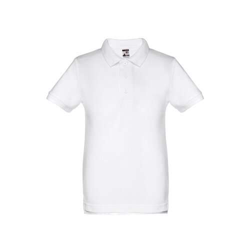THC ADAM KIDS WH. Kurzärmeliges Poloshirt für Kinder (unisex). Farbe Weiß