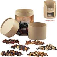 Verschiedene Weihnachts Teesorten, Bio und nicht-Bio, ca. 150g, Eco Doppelpappdose Maxi