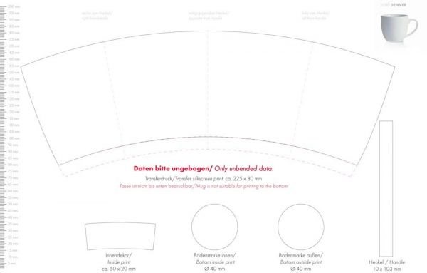 Porzellanbecher Denver