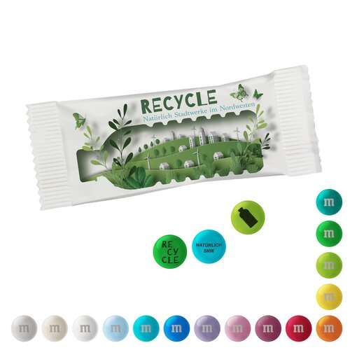 Personalisierte M&amp;M&#039;S® Schokolinsen im Papiertütchen, 15 g