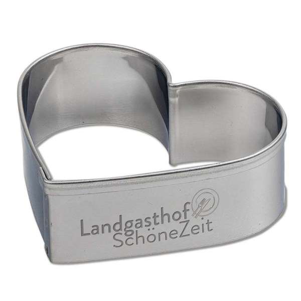 Backförmchen Single-Pack - Weihnachten - Herz 4/0-c, Lasergravur