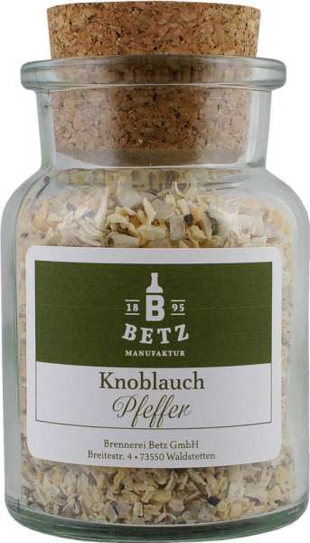 Gewürzglas mit Korken - Knoblauchpfeffer 100g