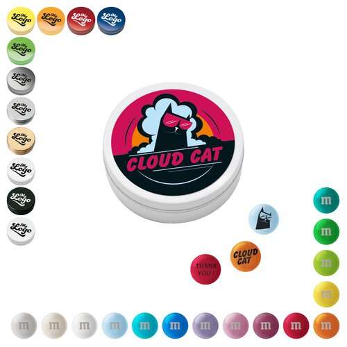 Personalisierte M&amp;M&#039;S® Schokolinsen in Metallbox, 20 g