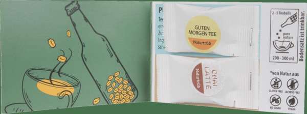 Bio-Teaballs Klappkarte incl. 4C Druck