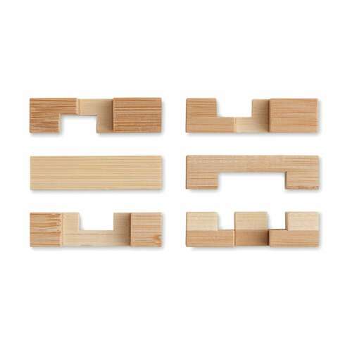 SQUARENATS Holzpuzzle/Gehirnjogging Bambus