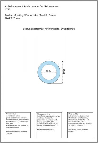 Mini Kunststoff Dose als Werbeartikel