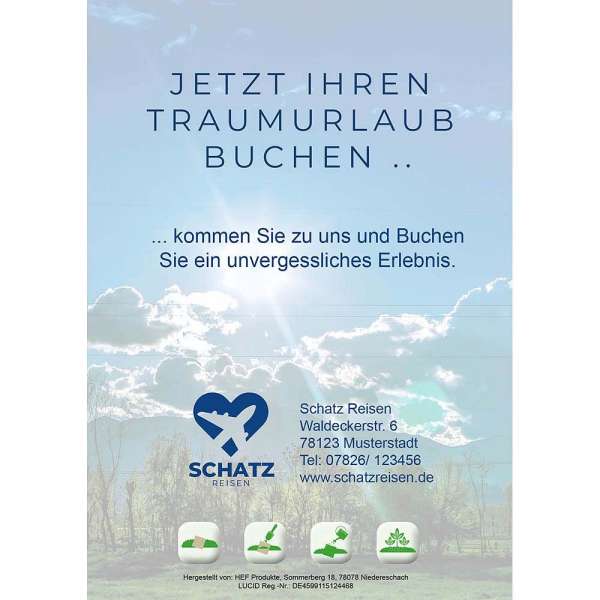 Samenpapier auf A6-Karte - Schmetterling