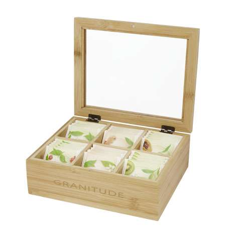 Ocre Teebox aus Bambus