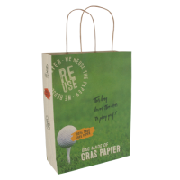 Tasche aus Graspapier, 100% baumfrei 120 gsm, 480x150x400 mm