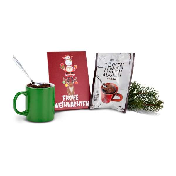 Präsentset Frohe Weihnachten Tassenkuchen
