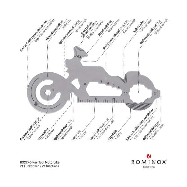 ROMINOX® Key Tool Motorbike / Motorrad Frohe Ostern